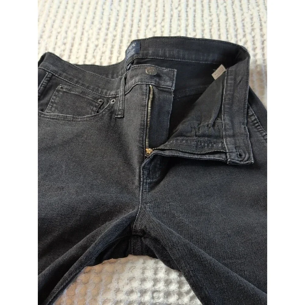J. Crew Black High Rise Vintage Straight Ankle Crop Jeans Size 30